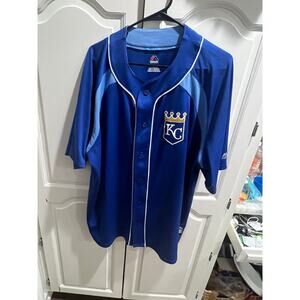 Majestic Kansas City Royals Cool Base Jersey Men’s 2XL Blue MLB Baseball Shirt